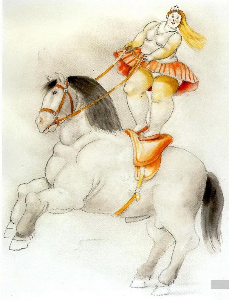 Botero Circus woman on a horse